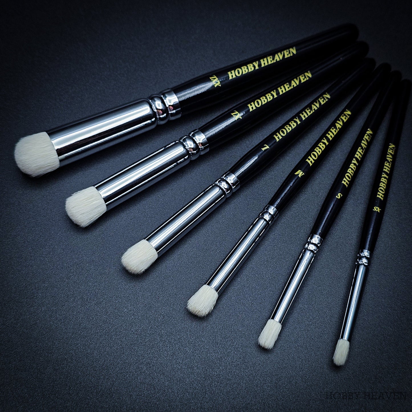 Hobby Heaven Dry Brush Set — Goat Hair Domed