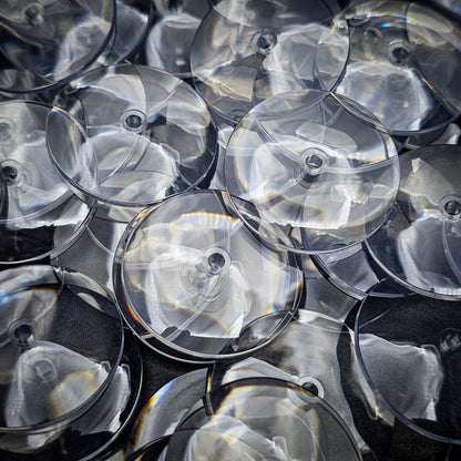 32mm Round Flying Clear Plastic Base