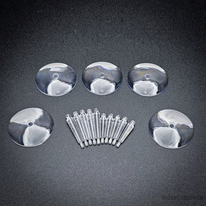 32mm Round Flying Clear Plastic Base