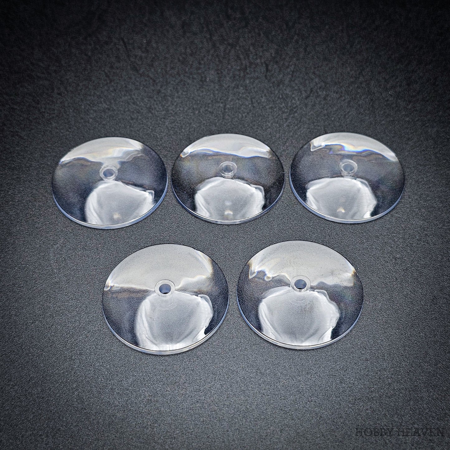 32mm Round Flying Clear Plastic Base