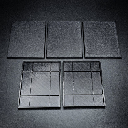 100x75mm Rectangle Plain Plastic Bases 3d Print