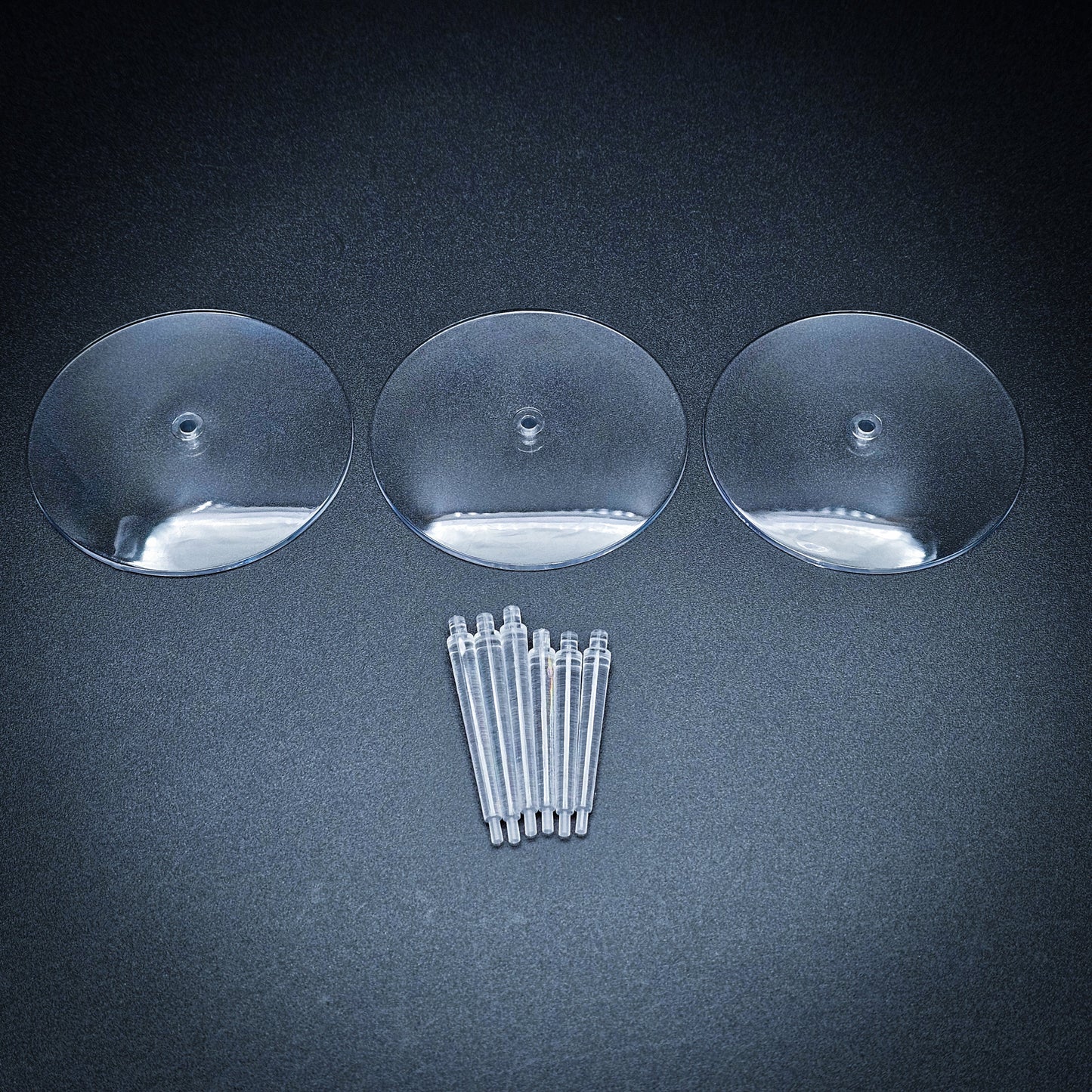 60mm Round Flying Bases – Clear Plastic Stands for Sci-Fi & Fantasy Wargaming Miniatures