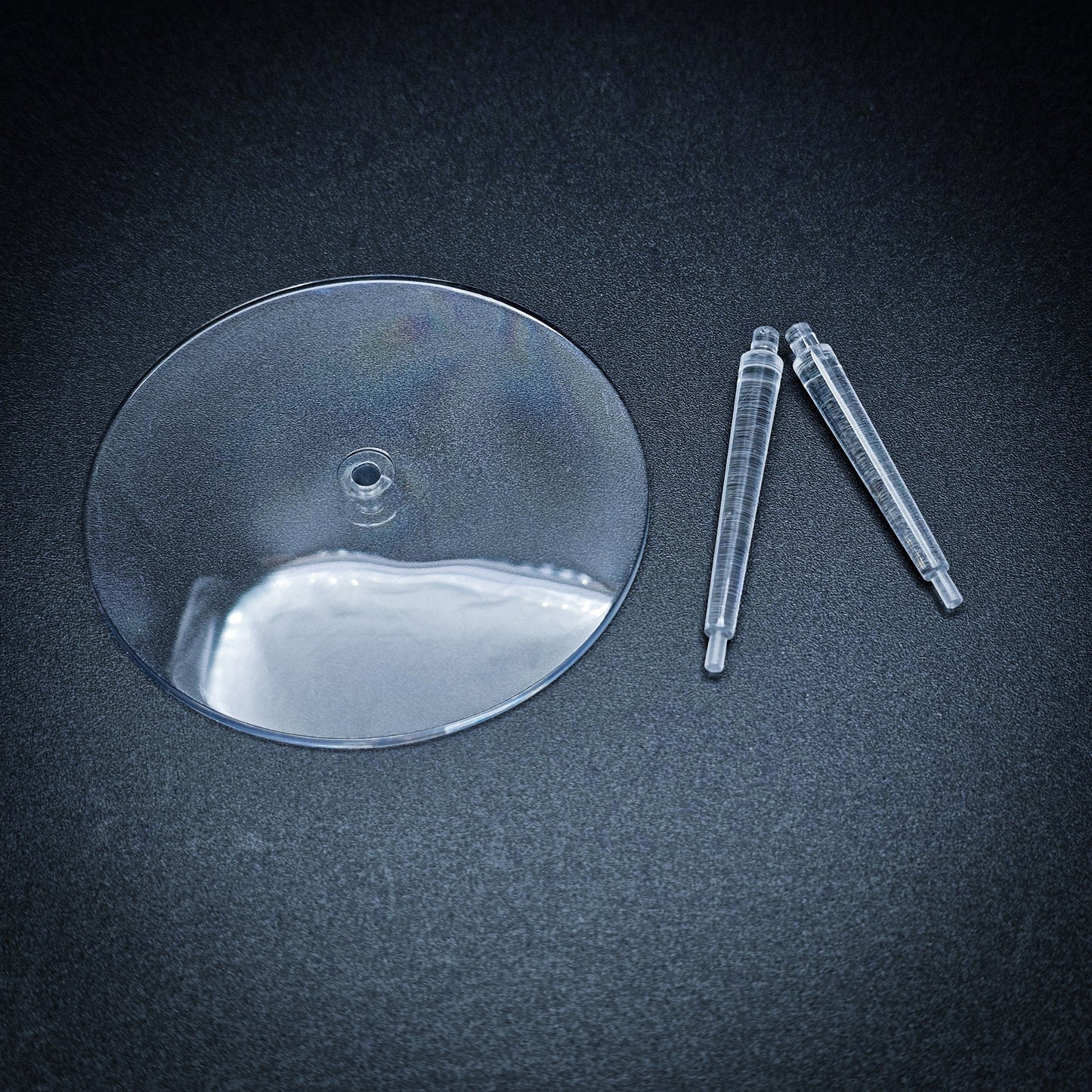 60mm Round Flying Bases – Clear Plastic Stands for Sci-Fi & Fantasy Wargaming Miniatures