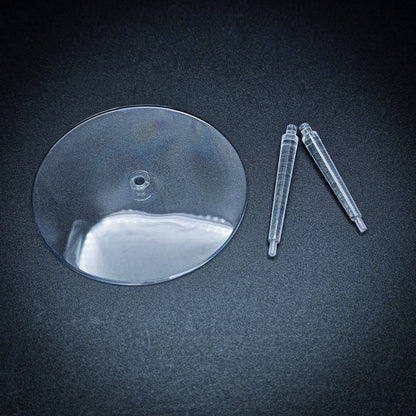 60mm Round Flying Bases – Clear Plastic Stands for Sci-Fi & Fantasy Wargaming Miniatures