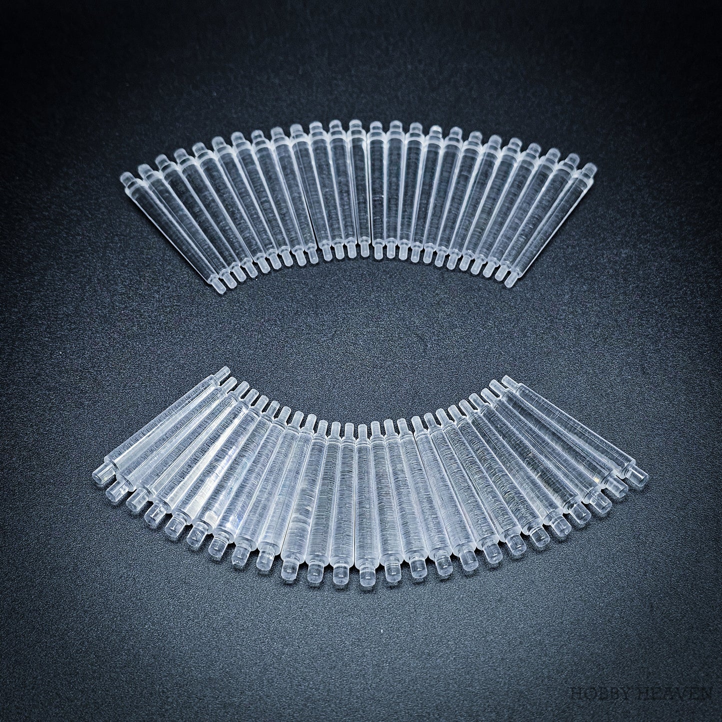 60mm Round Flying Bases – Clear Plastic Stands for Sci-Fi & Fantasy Wargaming Miniatures
