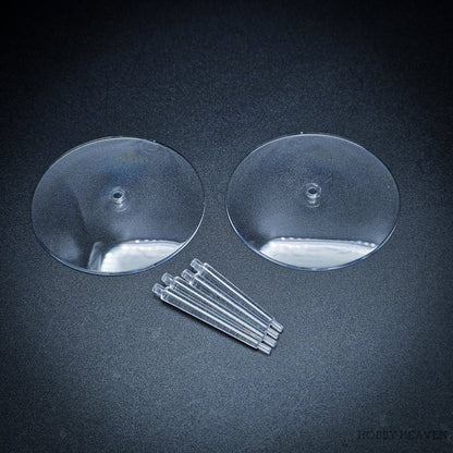 60mm Round Flying Bases – Clear Plastic Stands for Sci-Fi & Fantasy Wargaming Miniatures