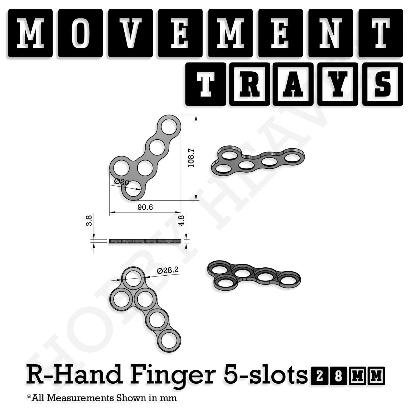 28mm Movement Trays for Tabletop Games | Wargaming | Full Range