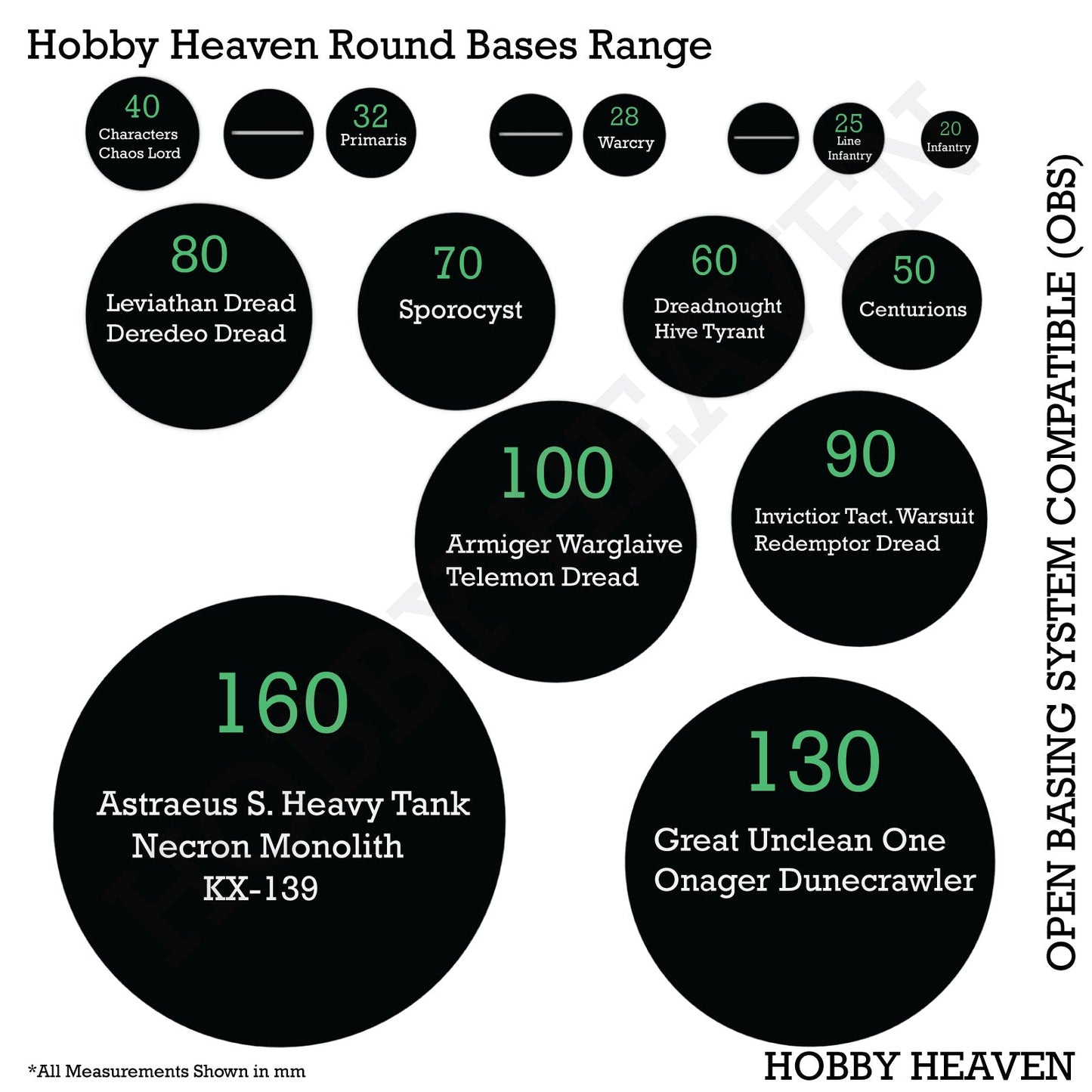 90mm Round Plain Plastic Bases
