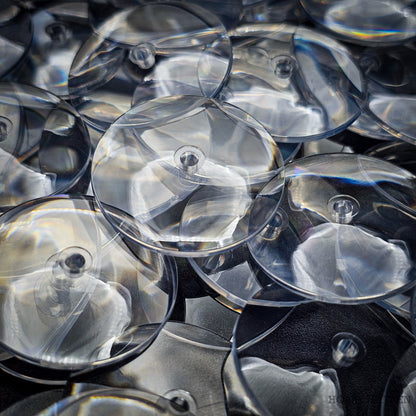 32mm Round Flying Clear Plastic Base