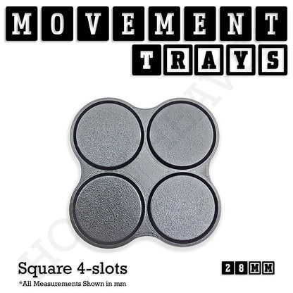 28mm Movement Trays for Tabletop Games | Wargaming | Full Range