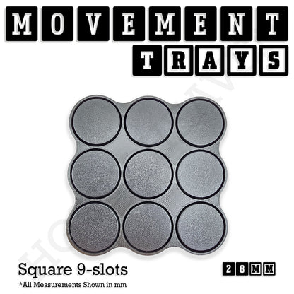 28mm Movement Trays for Tabletop Games | Wargaming | Full Range