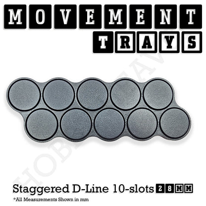 28mm Movement Trays for Tabletop Games | Wargaming | Full Range