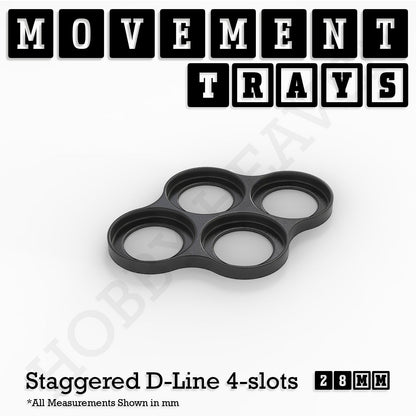 28mm Movement Trays for Tabletop Games | Wargaming | Full Range