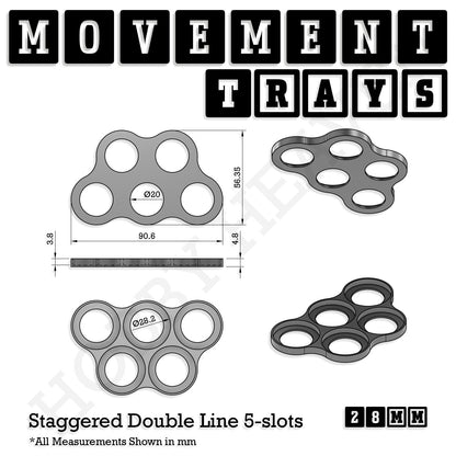 28mm Movement Trays for Tabletop Games | Wargaming | Full Range