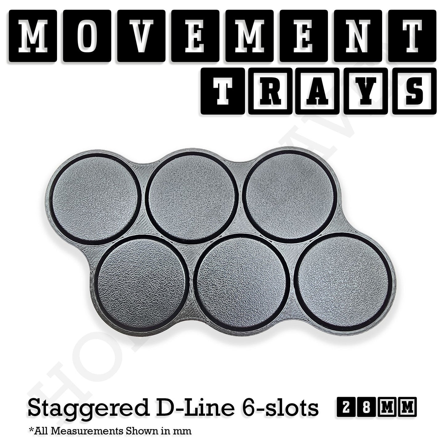 28mm Movement Trays for Tabletop Games | Wargaming | Full Range