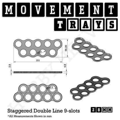 28mm Movement Trays for Tabletop Games | Wargaming | Full Range