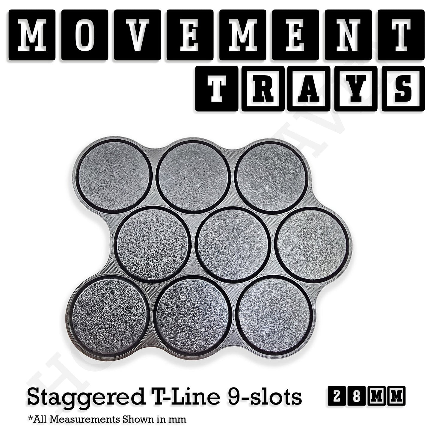 28mm Movement Trays for Tabletop Games | Wargaming | Full Range