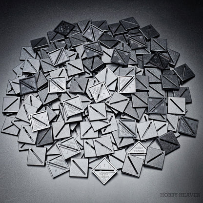 25mm Square Diagonal Slotted Plastic Bases